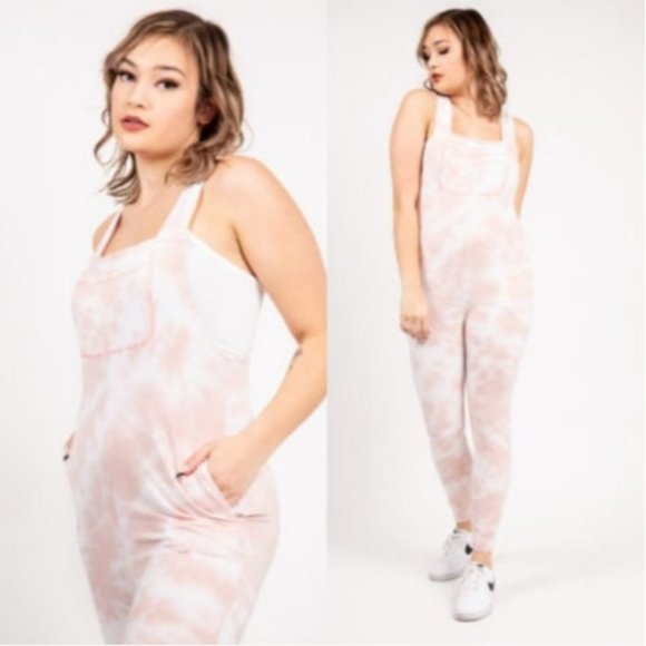 Smash + Tess Jumpsuit Cotton Candy Tie Dye Large - Picture 2 of 10